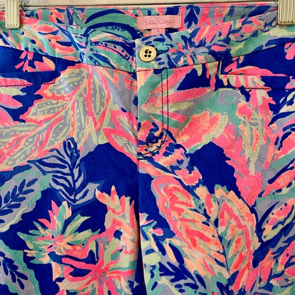 Lilly Pulitzer Pants Sz.4 Pink print vacation tropical - Picture 2 of 4